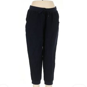 J.Jill Linen Blend Jogger, Pull On‎ Pant,Navy Blue, Women's Size Medium